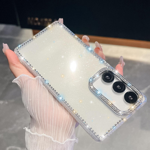 Samsung Galaxy A16 5G Rhinestone Glitter TPU 4-corners Anti-fall Phone Case - Transparent